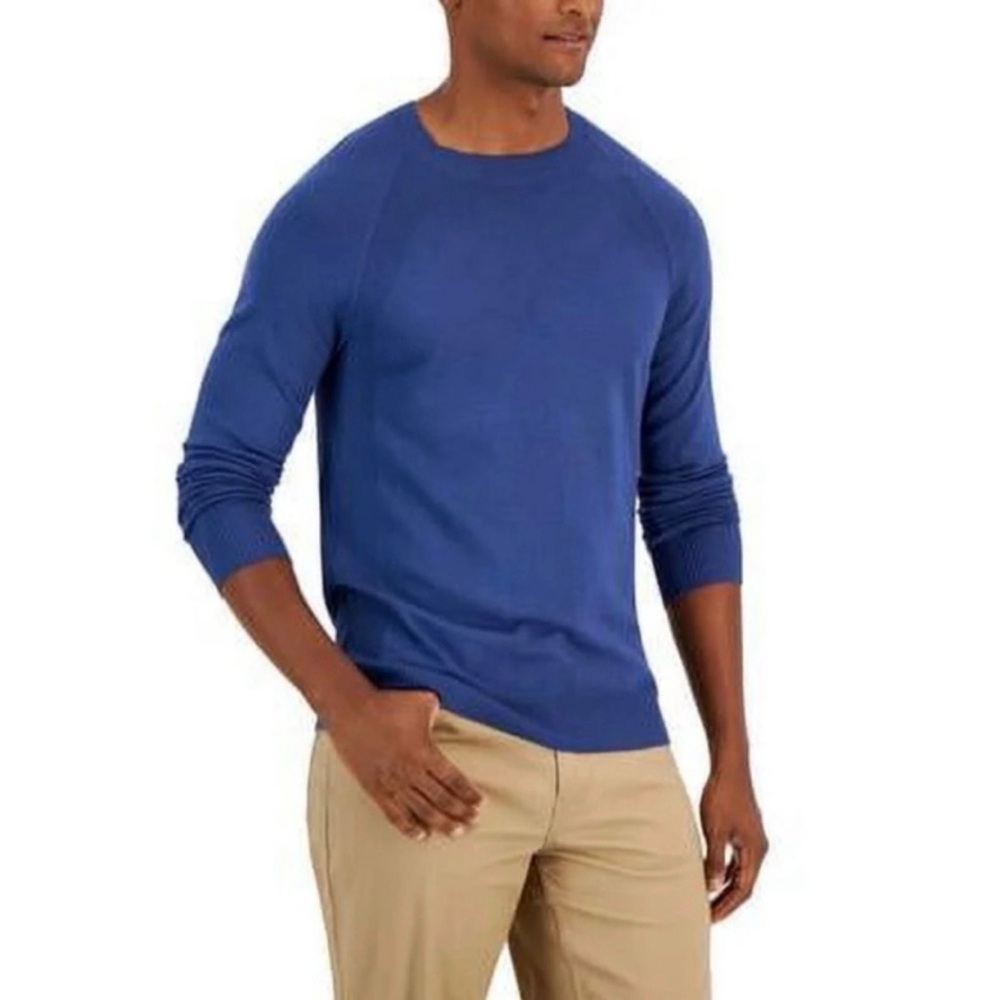 Alfani Men's Classic Blue Crewneck Sweater